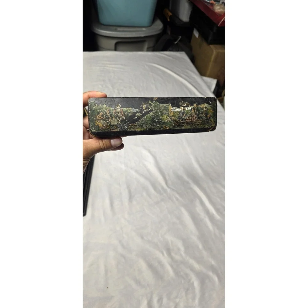 Vintage Chinese Wooden Pencil Case
